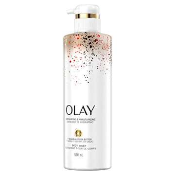 Olay Exfoliating & Moisturizing Body Wash With Sugar, Cocoa Butter, & Vitamin B3, 17.9 Fl Oz, 4.673 Lb