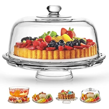 Elegant Royalty Art Cake Stand with Dome for All Occasions