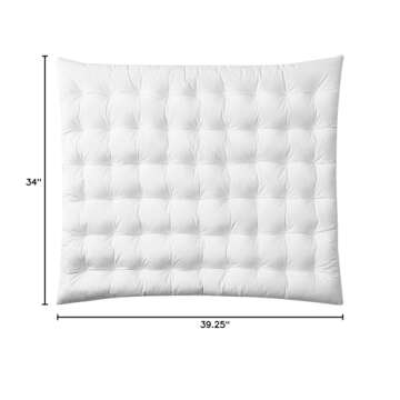 DormCo Rainha Cushion Tufted College Headboard - White Velvet