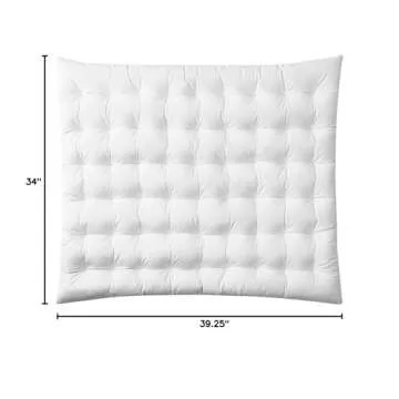 DormCo Rainha Cushion Tufted College Headboard - White Velvet