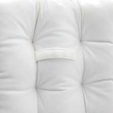 DormCo Rainha Cushion Tufted College Headboard - White Velvet