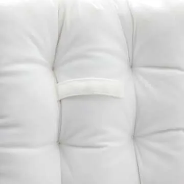 DormCo Rainha Cushion Tufted College Headboard - White Velvet