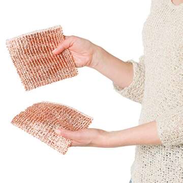 Durable REDECKER Copper Cleaning Cloth - Non-Abrasive Scrubber
