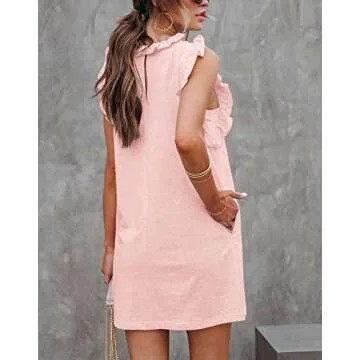 Uincloset Summer Sleeveless Pocketed Mini Dress for Women