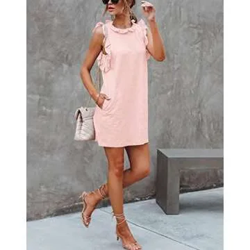 Uincloset Summer Sleeveless Pocketed Mini Dress for Women