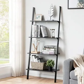 Stylish Tangkula 4-Tier Ladder Shelf for Home & Office