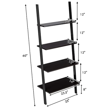 Stylish Tangkula 4-Tier Ladder Shelf for Home & Office