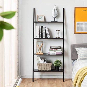 Stylish Tangkula 4-Tier Ladder Shelf for Home & Office