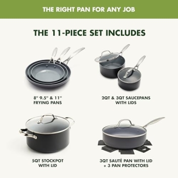 GreenPan Valencia Pro 11 Piece Cookware Set - Safe & Durable