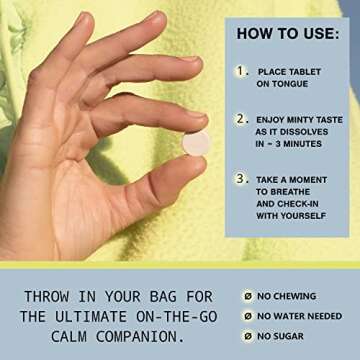 SLOWLII KSM-66 Ashwagandha Peppermint Tablets - Relax Better Naturally