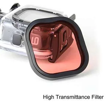 SOONSUN 3-Pack Dive Filter for GoPro Hero 8 9 10 11 12 13 Black Official Waterproof Housing Case - Red, Light Red, Magenta Filters - Color Correction for Underwater Video and Photography