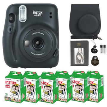 Fujifilm Instax Mini 11 Camera with Fujifilm Instant Mini Film (60 Sheets) Bundle with Deals Number ...
