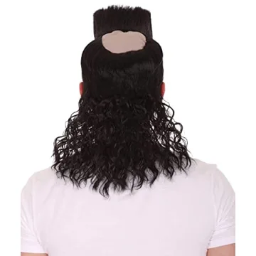 HPO 70s 80s Punk Rock Wig - Black Synthetic Accessory