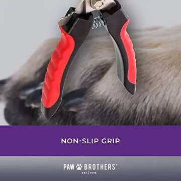 Ryan's Pet Supplies Paw Brothers Nail Clipper for Dogs and Cats, Pet Nail Clippers, Safe Grooming Tool, Professional Grade for Groomers, Stainless Steel Blades, Safety Guard, Small, 5 Inches