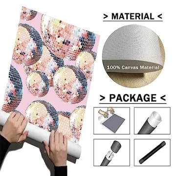 Trendy Disco Ball Wall Art Canvas for Aesthetic Rooms