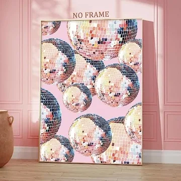 Trendy Disco Ball Wall Art Canvas for Aesthetic Rooms