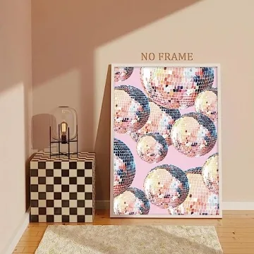 Trendy Disco Ball Wall Art Canvas for Aesthetic Rooms