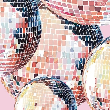 Trendy Disco Ball Wall Art Canvas for Aesthetic Rooms