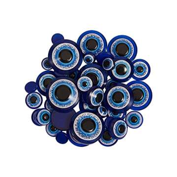 Stiesy 220/box Resin Blue Evil Eye Cabochons Flatback Beads 6mm/8mm/10mm/12mm/14mm/16mm Doll Making Accessories for Jewelry Making