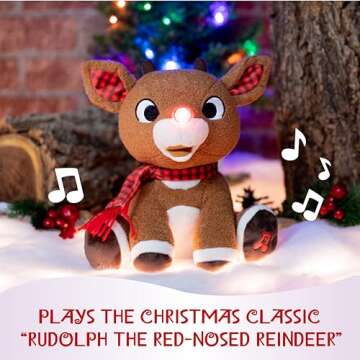 Rudolph the Red-Nosed Reindeer Plush with Lights & Sound