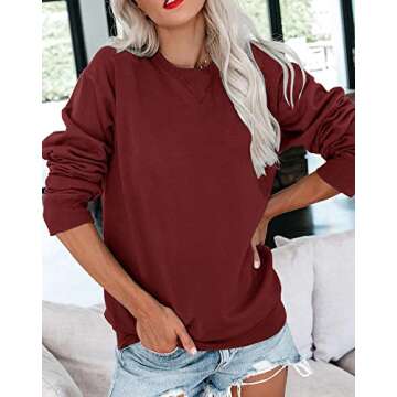 Bingerlily Women's Casual Long Sleeve Sweatshirt - Versatile Pullover for Every Occasion