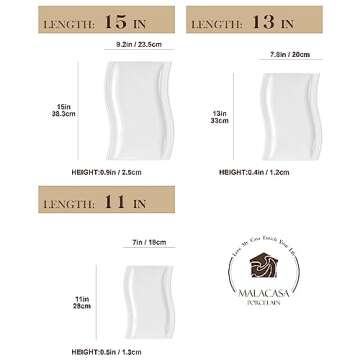 MALACASA Large Serving Platter Set, 15"/13"/11" Serving Dishes Set of 3, Porcelain Platters for Ente...