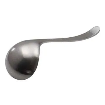 Sori Yanagi Simple Form Cutlery for Easy Use Tsubame Sanjo Stainless Steel Sauce Ladle One-Piece Molded for Easy Wash Hygienic Dishwasher Safe Matte Finish