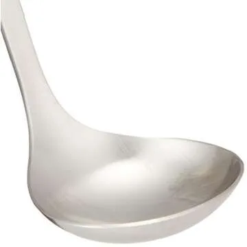 Sori Yanagi Simple Form Cutlery for Easy Use Tsubame Sanjo Stainless Steel Sauce Ladle One-Piece Molded for Easy Wash Hygienic Dishwasher Safe Matte Finish