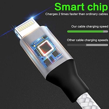 Durable YEFOOT MFi Certified iPhone Charger Cable Set 6-Pack