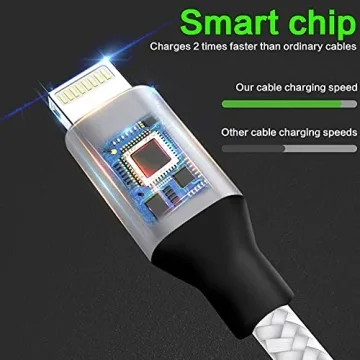 Durable YEFOOT MFi Certified iPhone Charger Cable Set 6-Pack