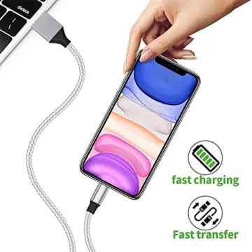 Durable YEFOOT MFi Certified iPhone Charger Cable Set 6-Pack