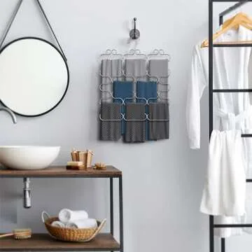 Deco Brothers Chrome Scarf Hanger - 23 Loop Organizer