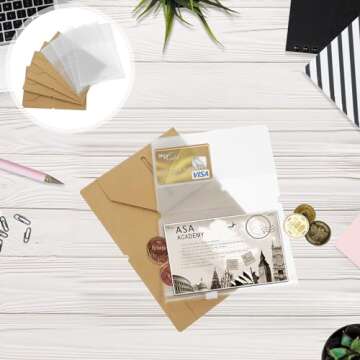 STOBOK Kraft Paper Passport Holder for Organized Travel