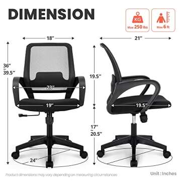 NEO CHAIR Office Chair Ergonomic Desk Chair Mesh Computer Chair Lumbar Support Modern Executive Adju...