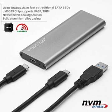 USB Type-C NVMe SSD Enclosure with Cooling Design