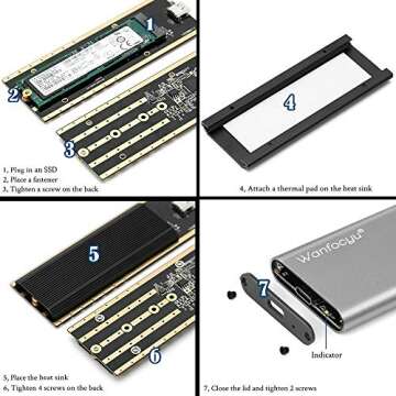 USB Type-C NVMe SSD Enclosure with Cooling Design