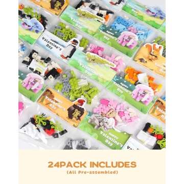 Jinsome 24 Pack Prefilled Valentines Day Gifts for Kids Classroom - Exchange Gifts & Fun Party Favor...