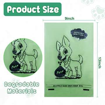 Lavender Scented Disposable Dog Poop Bags - 210 Count, Eco-Friendly, with Holder and Dispenser