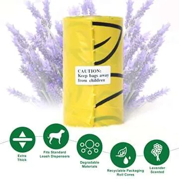 Eco-Friendly Dog Poop Bags with Lavender Scent, 210 Count