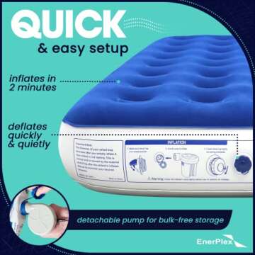 EnerPlex Queen Camping Air Mattress with Built-in Pump