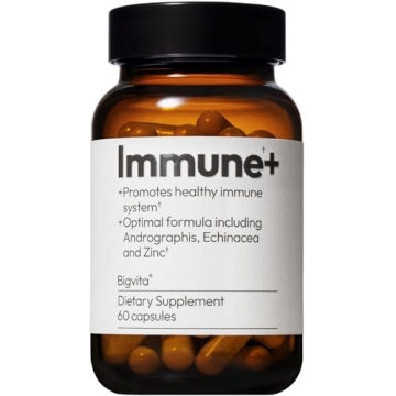 BigVita Immune Support Booster Supplement with Elderberry Echinacea Vitamin C Andrographis Zinc Magn...