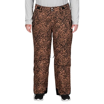 Snow Country Outerwear Womens Plus Size Snow Skiing Pants 1X-6X (4X, Leopard, 1)