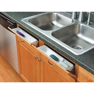 Rev-A-Shelf 11 Inch Tip-Out Front Sink Tray Set for Smart Storage Solutions