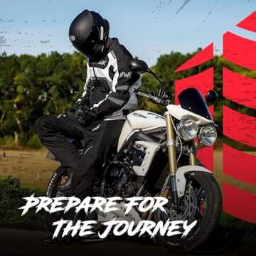 HWK Spyder Motorcycle Jacket for Men with Weather Resistant Cordura Textile Fabric for Enduro Motocross Motorbike Riding and Impact Protection Armor, Dual Sport Motorcycle Riding Jacket MEDIUM/GREY