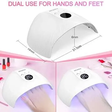 NAILGIRLS UV LED Nail Lamp, 75W UV Light for Nails Professional Nail Dryer for Gel Nail Polish Curing Lamp with 3 Timers Auto Sensor