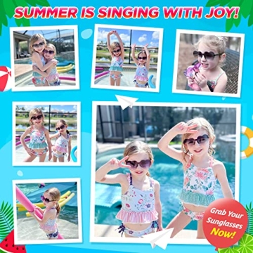 GIFTINBOX Heart Sunglasses Colorful Kids Party Favors