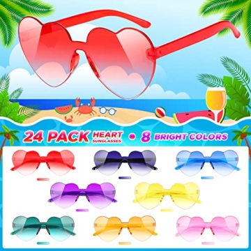 GIFTINBOX Heart Sunglasses Colorful Kids Party Favors