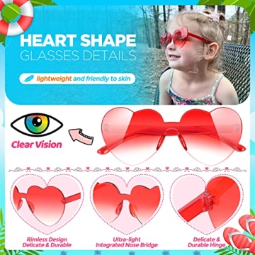 GIFTINBOX Heart Sunglasses Colorful Kids Party Favors