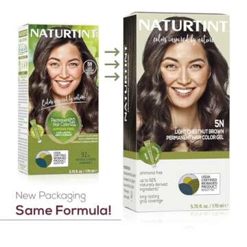 Naturtint 5N Light Chestnut Brown Permanent Hair Color - Vegan, Ammonia Free, 100% Gray Coverage