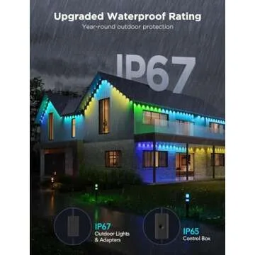 Govee Permanent Outdoor Lights Pro, 100ft with 60 RGBIC LED Lights for Daily and Accent Lighting, 75 Scene Modes for Outdoor Decor, IP67 Waterproof, Works with Alexa, Google Assistant, Matter, Black
